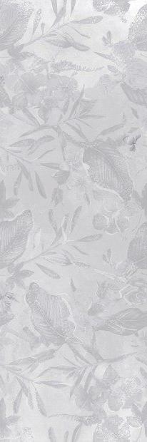 Керамическая плитка Meissen Плитка Bosco Verticale цветы серый 25х75