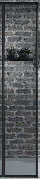 Душевая перегородка Jacob Delafon Nouvelle Vague 40х200 см E94WI40-VTG профиль черный, стекло тонированное