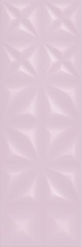 Керамическая плитка Cersanit Плитка Lila рельеф розовый 25х75