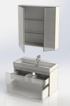 Комплект мебели для ванной Aquanet Йорк 85 белый - 15 изображение
