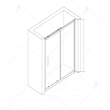 Душевой уголок RGW CL-48 В 32094883-014 130x80 см дверь раздвижная стекло прозрачное черный - 4 изображение