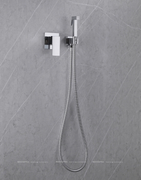 Гигиенический душ Abber Daheim AF8225 со смесителем, хром глянец - 3 изображение