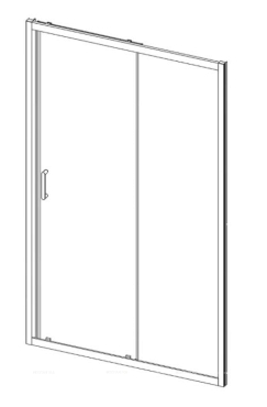 Душевая дверь Vincea Alpha 120 см хром, стекло прозрачное, VDS-3AL120CL - 9 изображение