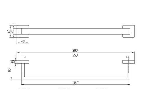 Полотенцедержатель Paini Dax-R-Dax 84CR001, хром, 35 см - 2 изображение