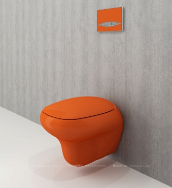 Крышка-сиденье для унитаза Bocchi Fenice A0327-012 оранжевое - 2 изображение