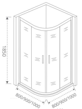 Душевой уголок GOOD DOOR Infinity R-80-C-CH - 3 изображение