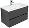 Комплект мебели для ванной Aquanet Алвита 80 серый антрацит - 11 изображение
