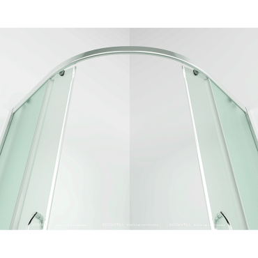 Душевой уголок Erlit Comfort 80х80 см ER0508-C3 профиль серебро, стекло матовое - 5 изображение
