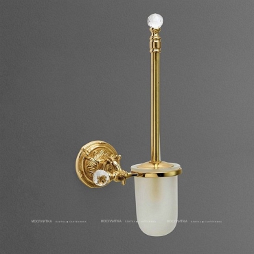 Ёршик для унитаза Art&Max Barocco Crystal AM-1785-Br-C, бронза - 2 изображение