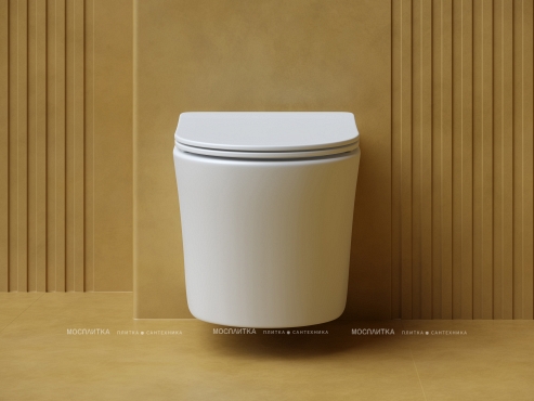 Комплект подвесной безободковый унитаз Ceramica Nova Balearica CN6000MW Белый матовый с сиденьем Микролифт + инсталляция для унитазов Bocchi 8010-1000 - 2 изображение