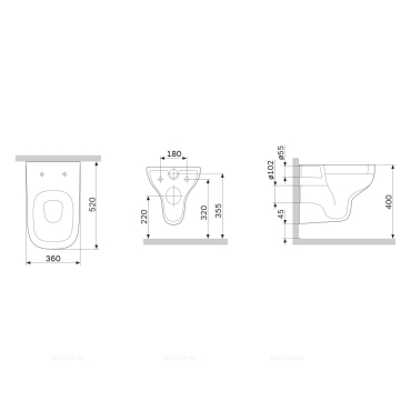 Комплект подвесной безободковый унитаз AM.PM X-Joy C85A1702SC белый с сиденьем микролифт + инсталляция Am.Pm ProC I012707 - 11 изображение