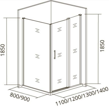 Боковая перегородка GOOD DOOR Infinity SP-90 -C-CH - 3 изображение