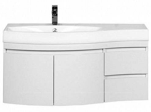 Комплект мебели для ванной Aquanet Опера 115 L 2 двери 2 ящика белый - 4 изображение