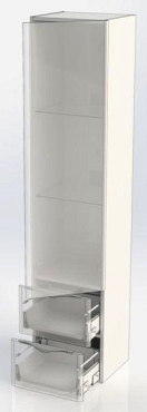 Шкаф-пенал Aquanet Орлеан 40 R белый - 8 изображение