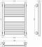 Полотенцесушитель водяной Сунержа Модус PRO 60х45 см 051-0450-6040 Состаренная латунь - 3 изображение