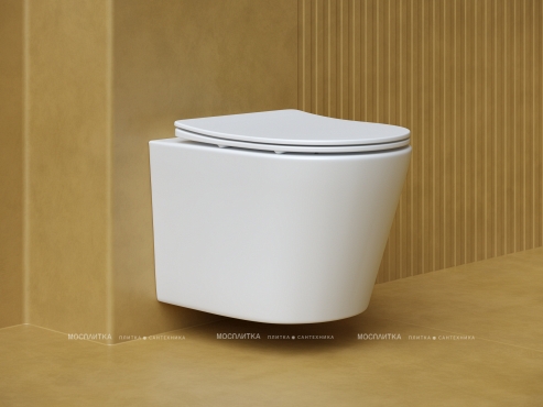 Комплект подвесной безободковый унитаз Ceramica Nova Balearica CN6000MW белый матовый с сиденьем микролифт + инсталляция Geberit Duofix UP320 111.300.00.5 - 3 изображение