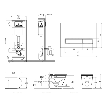 Комплект подвесной безободковый унитаз Lavinia Boho Rimless, с функцией биде, микролифт, 87561146 - 8 изображение
