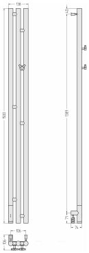 Полотенцесушитель электрический Сунержа Терция 3.0 150х13,8 см 05-5844-1511 состаренная бронза - 4 изображение