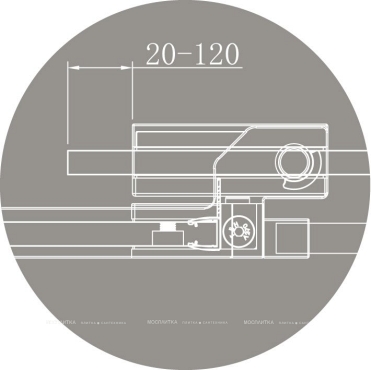 Душевой уголок Cezares SLIDER-AH-1-100-80/90-C-Cr стекло прозрачное, профиль хром - 9 изображение
