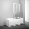 Шторка на ванну Ravak VS3 115 сатин+ прозрачное стекло, серый - 3 изображение