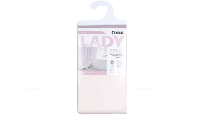 Шторка для ванны Fixsen Lady FX-2517 розовый - 4 изображение