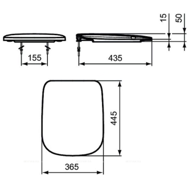 Крышка-сиденье Ideal Standard Esedra T318101 с микролифтом - 5 изображение