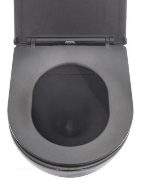 Унитаз подвесной безободковый AQUAme AQM2002MGR с крышкой-сиденьем микролифт, серый матовый - 4 изображение