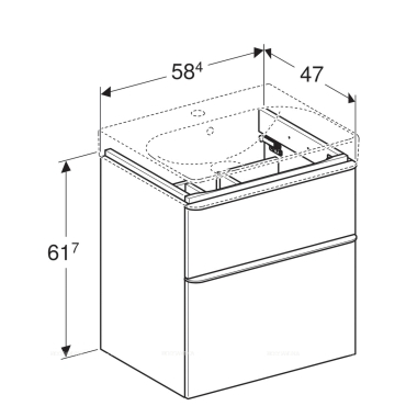 Комплект мебели Geberit Smyle для компактных ванных, 529.352.00.6 - 9 изображение