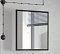 Зеркальный шкаф Corozo Айрон 60, черно-белый