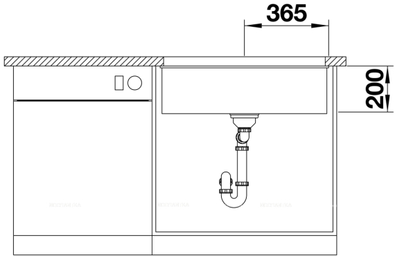 Кухонная мойка Blanco Etagon 700-U Silgranit 525168 темная скала - 12 изображение