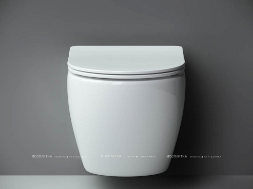 Комплект подвесной безободковый унитаз Ceramica Nova Metropol Rimless с крышкой-сиденьем CN4002 + инсталляция Am.Pm ProI 012704 - 3 изображение