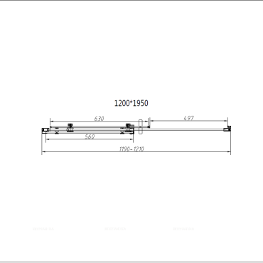 Душевой уголок Vincea Como-N 120х200 VSR-4CN8012CLB, профиль черный, стекло прозрачное - 8 изображение