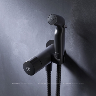 Гигиенический душ Am.Pm X-Joy F0H85A522 со смесителем, матовый черный - 2 изображение