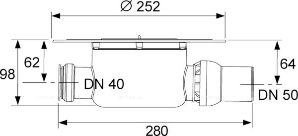 Сифон TECE Drainpoint S DN 50 «стандартный» - 2 изображение
