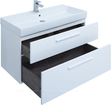 Комплект мебели для ванной Aquanet Nova 100 см 249922, белый - 6 изображение