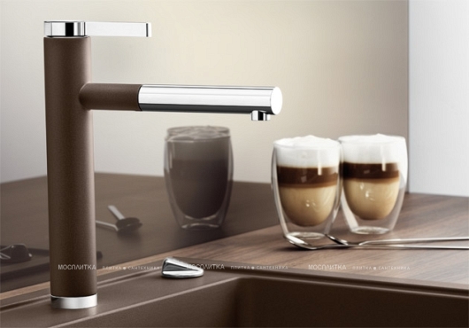 Смеситель Blanco Linee-S 518445 для кухонной мойки, кофе - 2 изображение