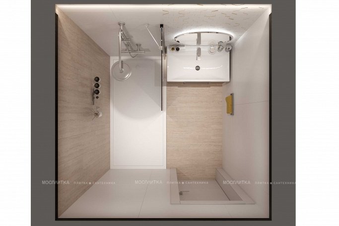 Дизайн Ванная в стиле Современный в белом цвете №11524 - 3 изображение