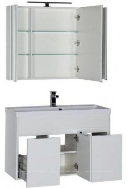 Комплект мебели для ванной Aquanet Латина 100 белый - 4 изображение