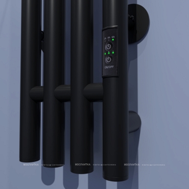 Полотенцесушитель электрический Тругор Пэк сп Вектор 120*15 черный ВГП - 5 изображение