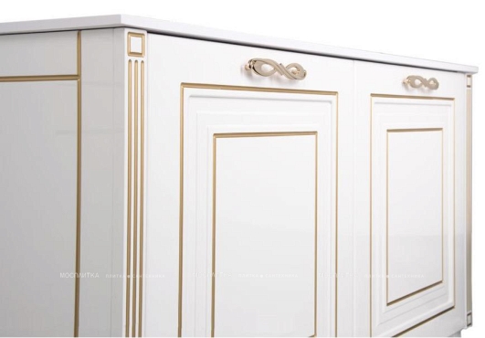 Комплект мебели для ванной Aquanet Паола 120 белый/патина золото - 5 изображение