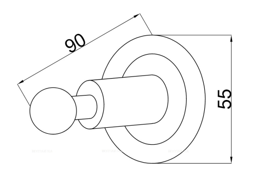 Крючок Boheme Murano 10906-W-CR хром - 2 изображение