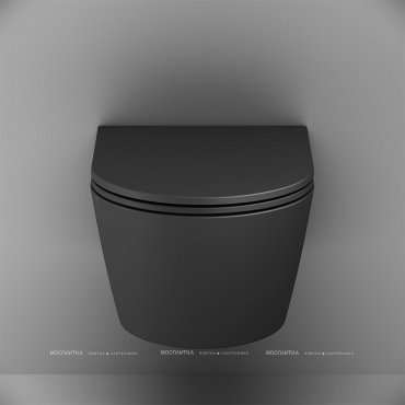 Унитаз подвесной безободковый Am.Pm Func C8F1701MBSC с крышкой-сиденьем микролифт черный - 4 изображение