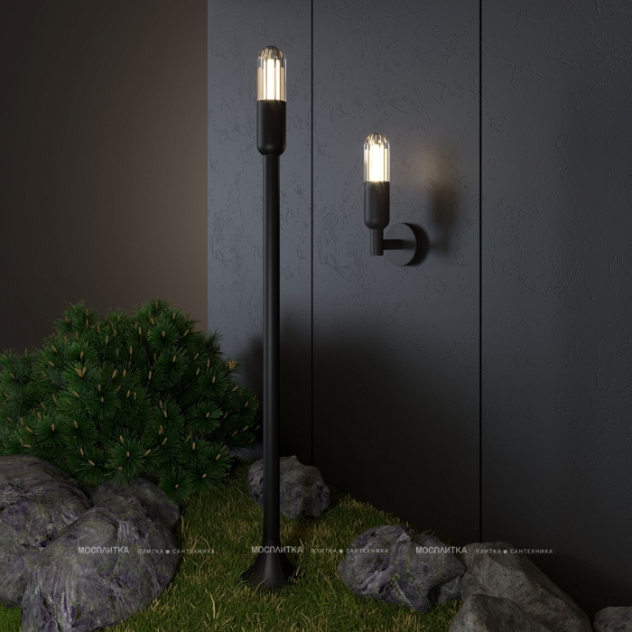 Светильник садово-парковый со светодиодами ISIDA LED черный 35165/F - 3 изображение