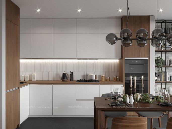 Дизайн Кухня в стиле Современный в белом цвете №12546