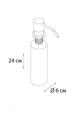 Дозатор для жидкого мыла FIXSEN Hotel врезной пластиковая помпа FX-31012B - 2 изображение