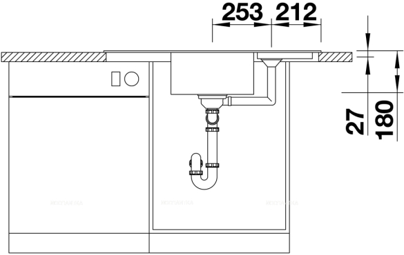 Кухонная мойка Blanco Zia 9 E 514758 белый - 9 изображение