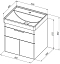 Тумба с раковиной Aquanet Ирис new 60 белый глянец (1 ящик, 2 дверцы) - 3 изображение
