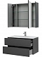 Комплект мебели для ванной Aquanet Алвита 100 серый антрацит - 3 изображение