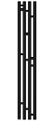 Полотенцесушитель электрический Сунержа Кантата 3.0 120х19,1 см 31-5846-1216 матовый черный - 2 изображение