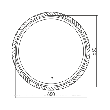 Зеркало Azario Бригантина 65 см LED-00002573 с подсветкой - 6 изображение